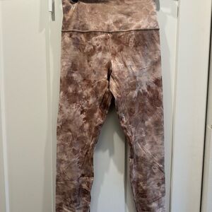 Lululemon Athletica Brown Tie-Dye Leggings